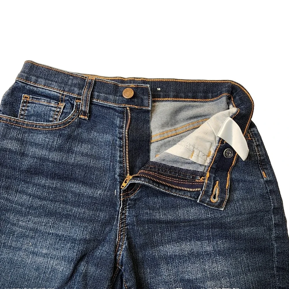 Old Navy Girls Youth Denim Shorts Pockets Blue Size 16